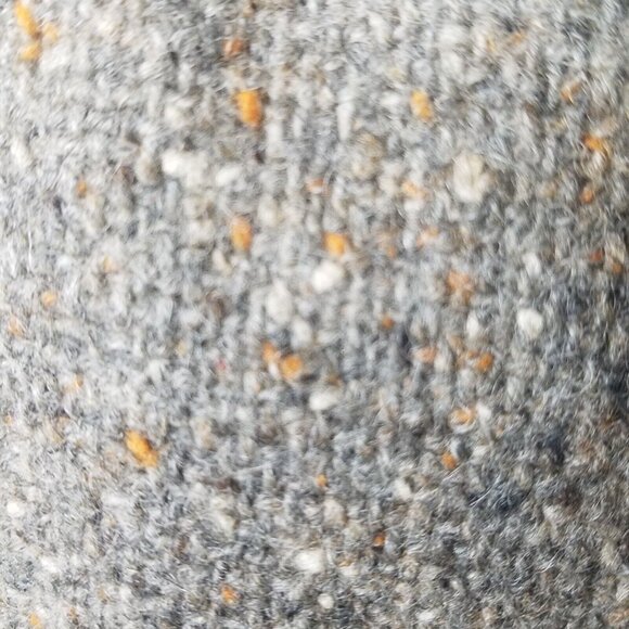 Vintage Larry Levine heather tweed bomber jacket button pockets women's 10-12 - Picture 5 of 16